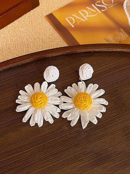 Floral Shaped Drop Earrings