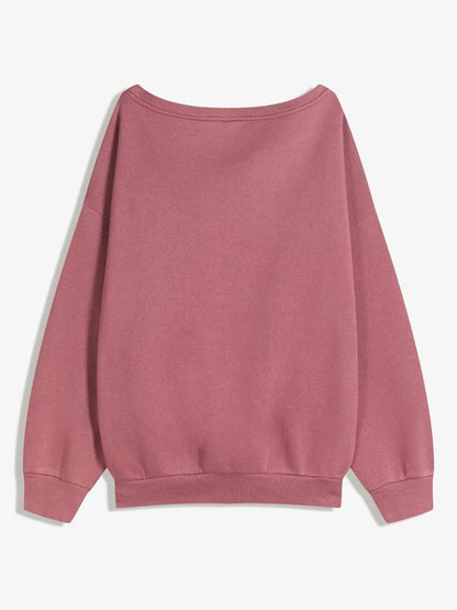 Boatneck printed sweatshirt