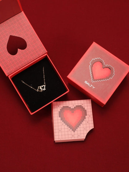 SALTY Stone-Studded Heart-Shaped Necklace
