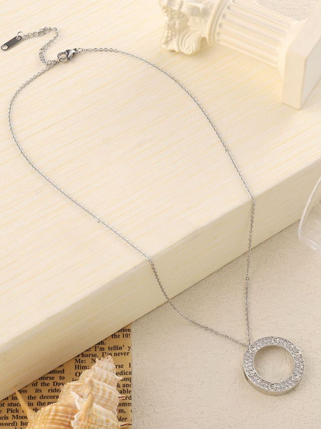 SALTY Circular Wheel Charm Pendant & Chain