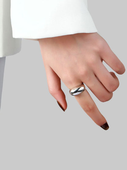 SALTY Silver Plated Stackable Ring for Women & Girls Stylish Adjustable Finger Ring