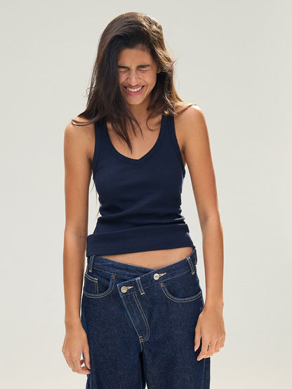 Basic rib vest top
