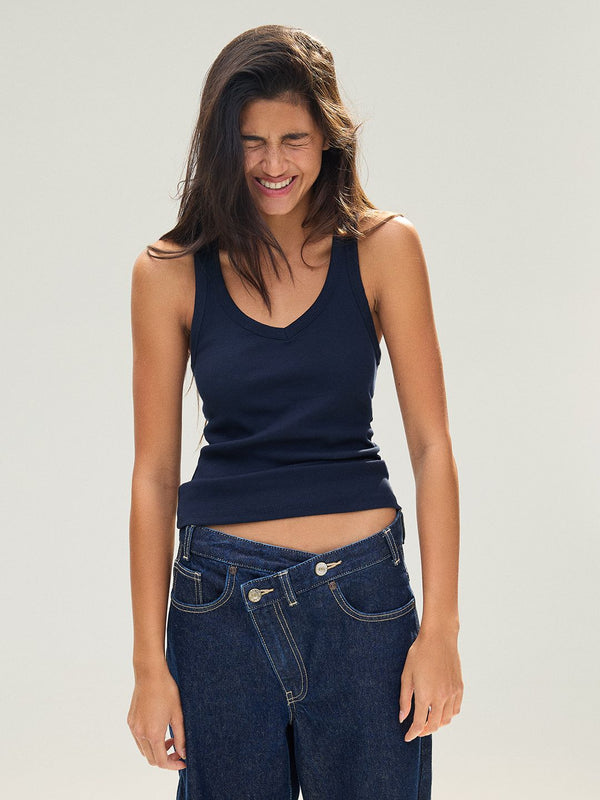 Basic rib vest top