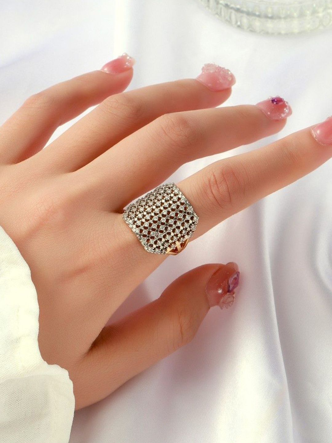 SALTY Maharani Gemstone Cocktail Ring For Women & Girls