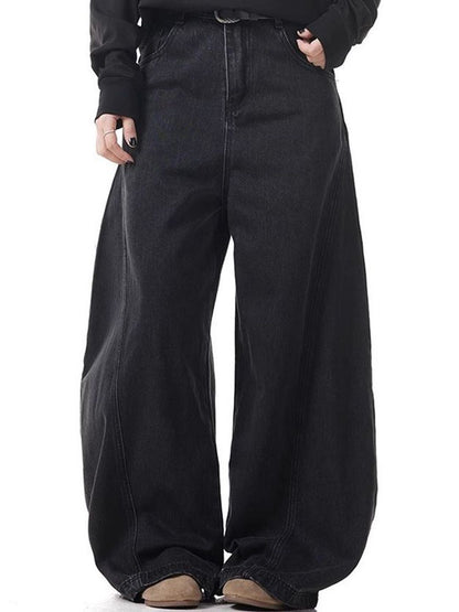 Men Wide Leg Mid-Rise Jeans