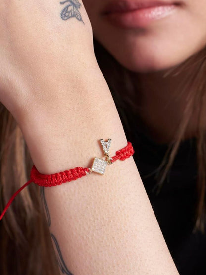 SALTY Women Artificial Stones Studded Stainless Steel Link Bracelet