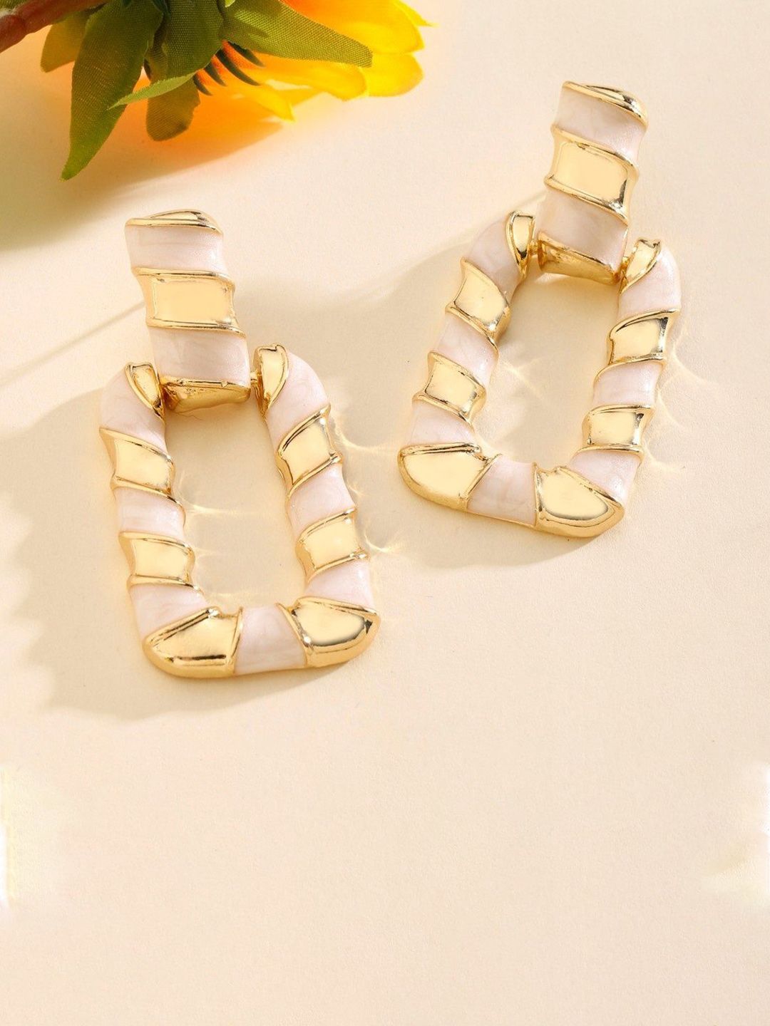 SALTY Gleaming White Luxury Drop Earrings