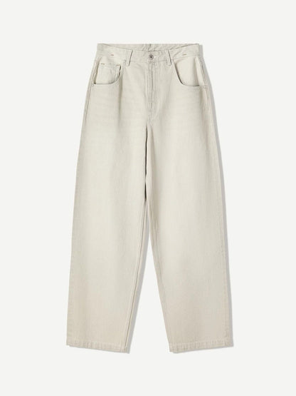 Men Low-Rise Cotton Baggy Jeans