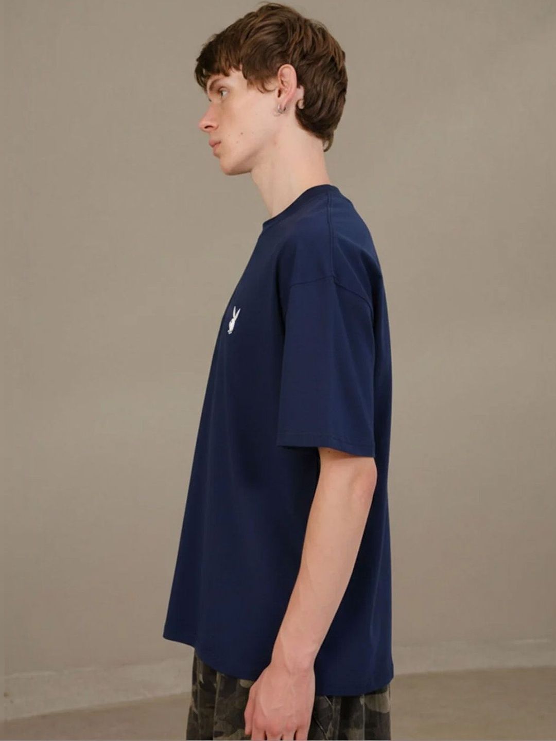 Navy Blue Playboy Core Navy Oversized T-shirt