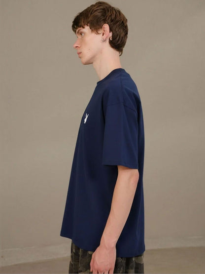Navy Blue Playboy Core Navy Oversized T-shirt