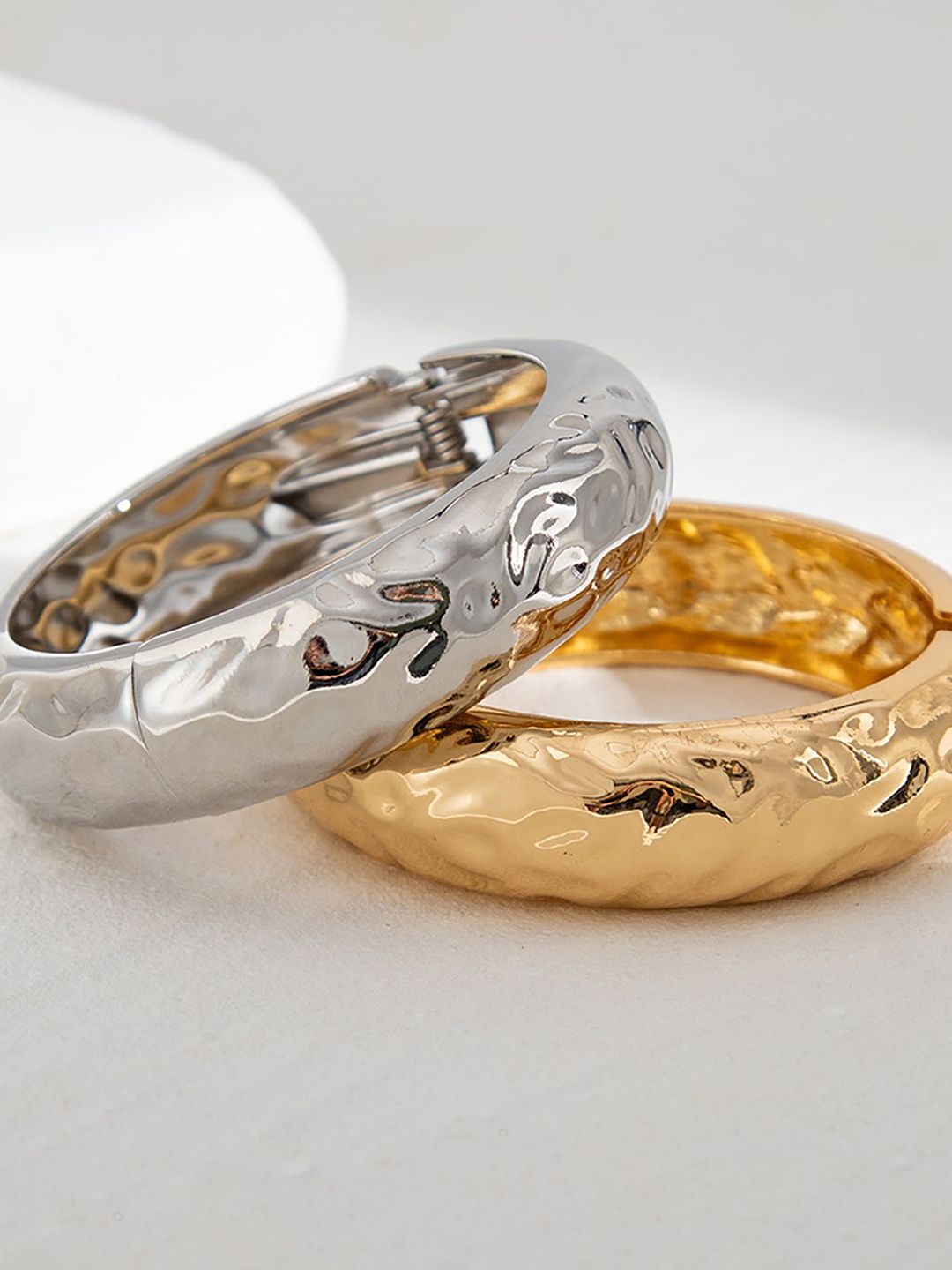 Women Handcrafted Silver-Plated Kada Bracelet