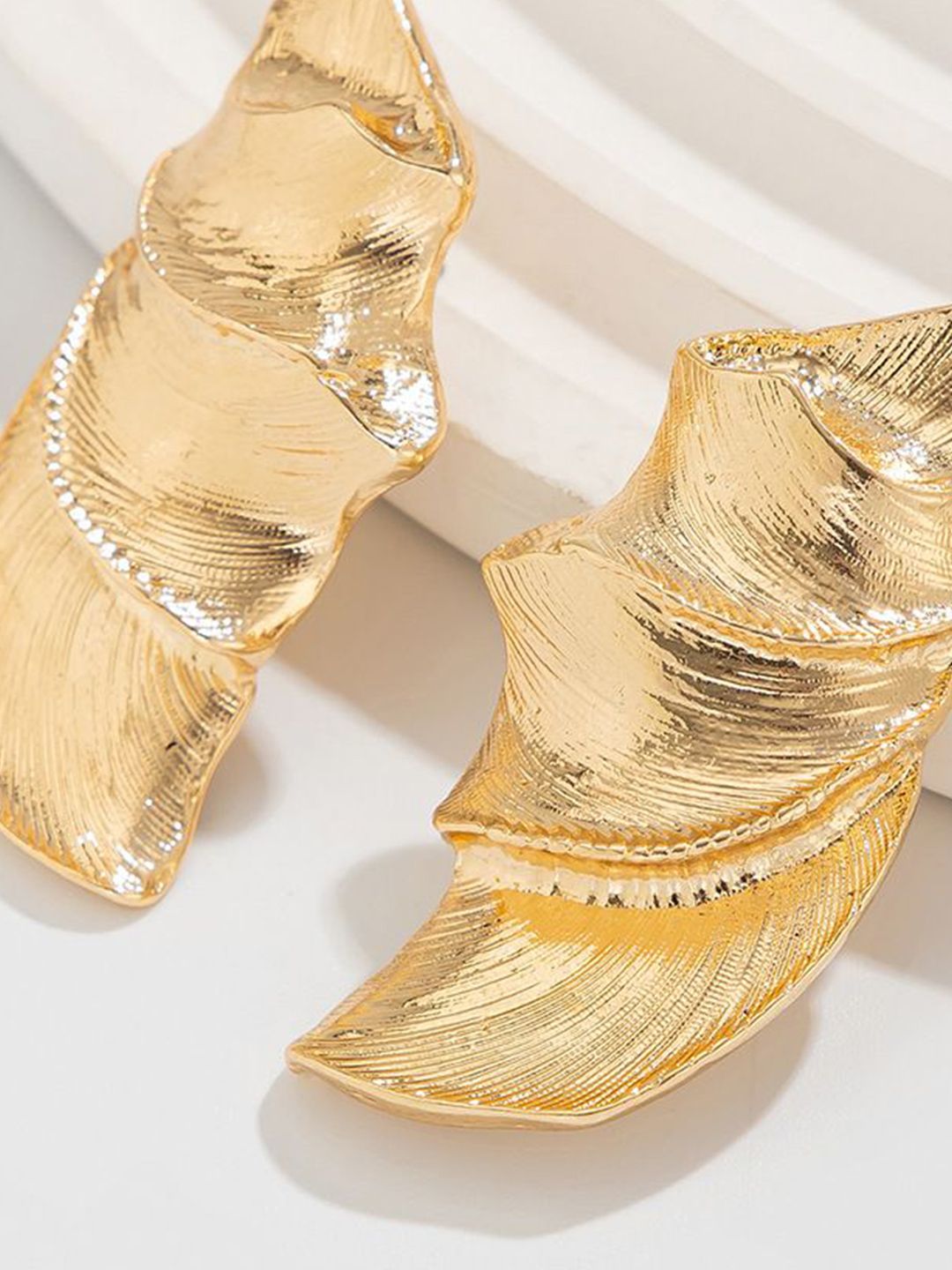Gold-Plated Contemporary Studs