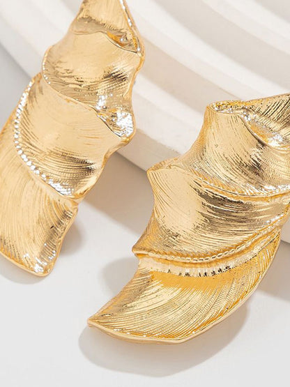 Gold-Plated Contemporary Studs