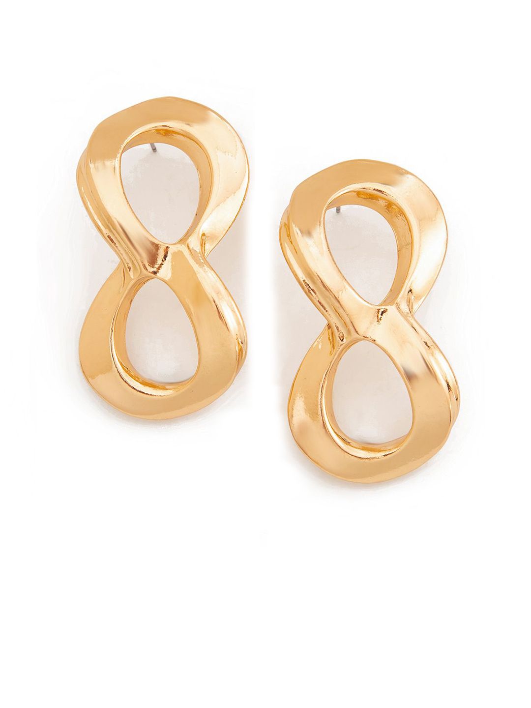 Gold Plated Contemporary Drop Earrings