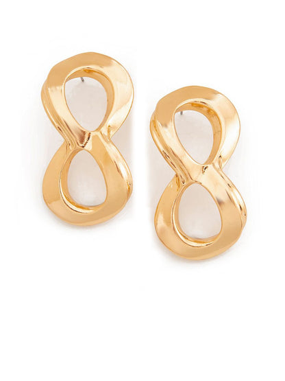 Gold Plated Contemporary Drop Earrings