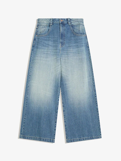 Men Low-Rise Cotton Baggy Jeans