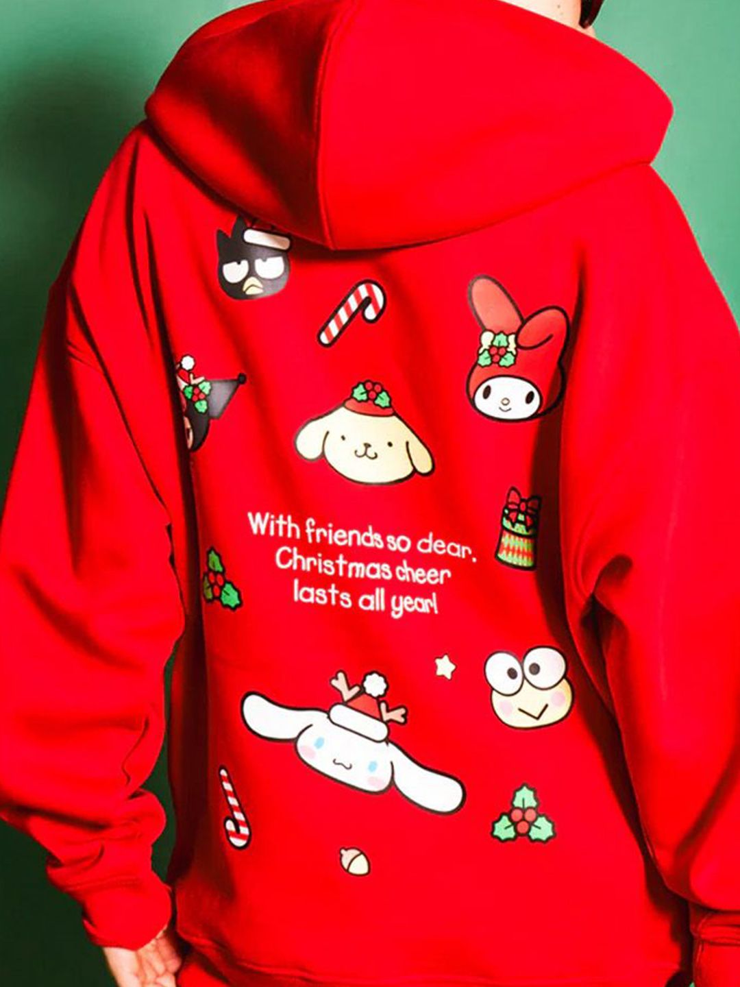 Women Graphic Hello Kitty & Friends Printed Cotton Sweatshirt