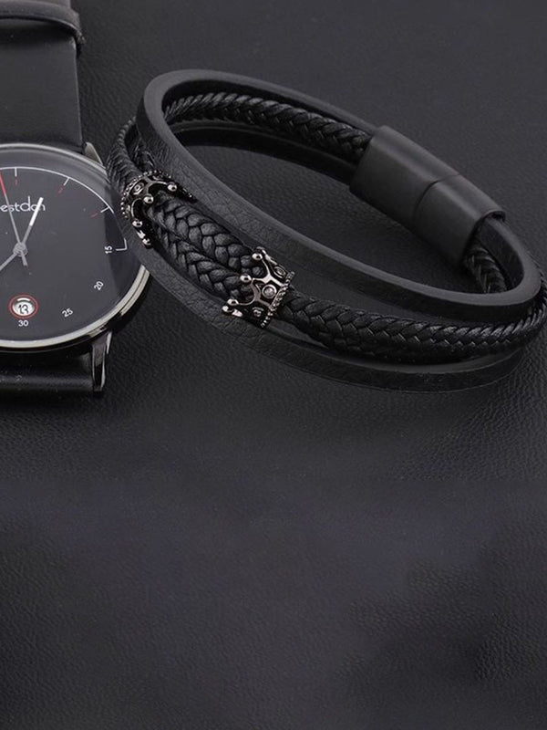 Men Silver-Plated Link Bracelet