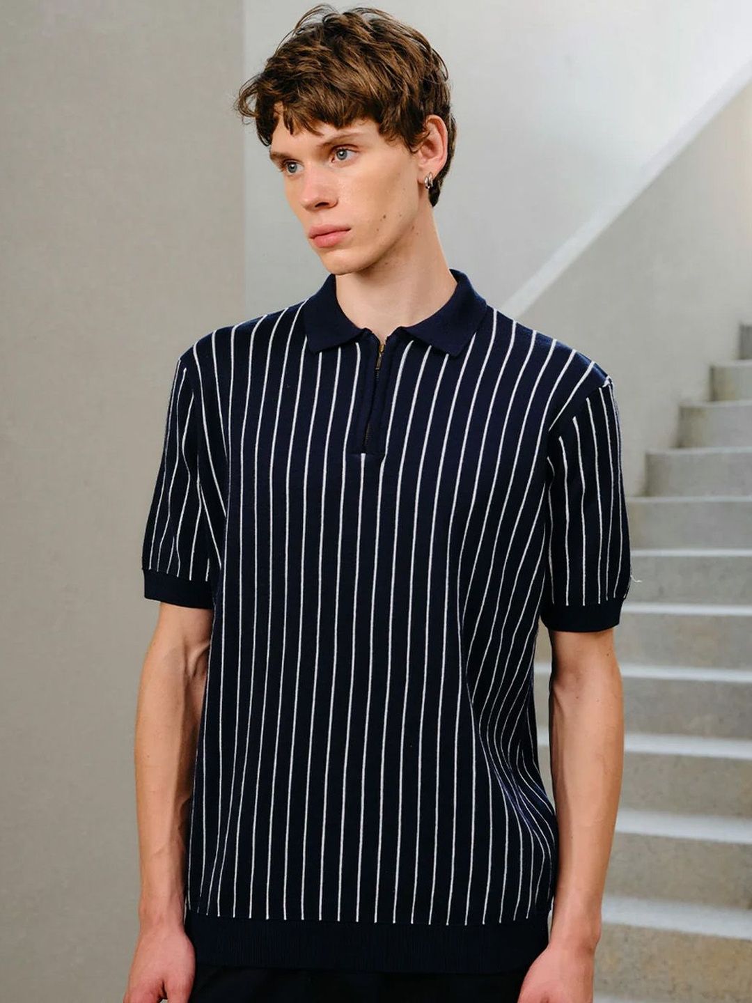 Men Polo Collar T-shirt