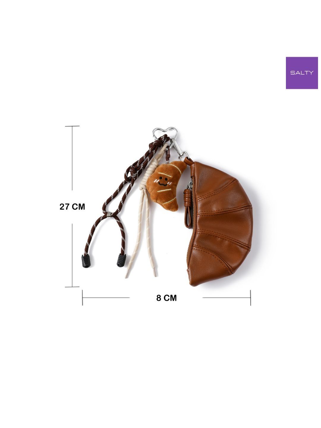 SALTY Croissant With Mini Pouch Bag Charm