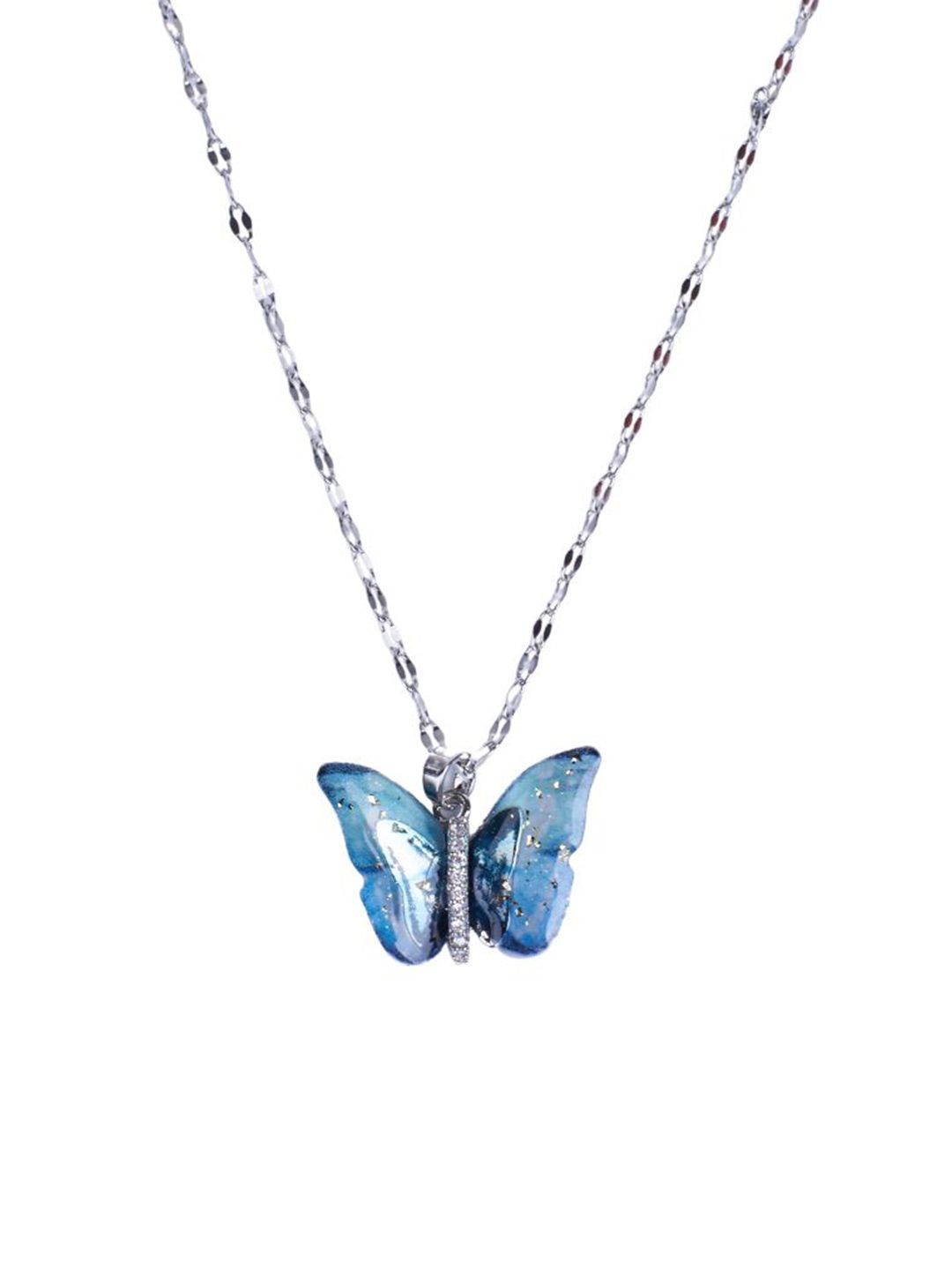 SALTY Set Of 2 Butterfly & Clover Pendant Chains
