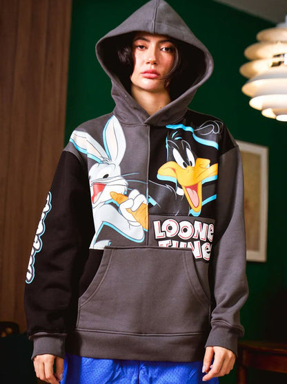 Women Graphic Best Duo Panel Printed Cotton Sweatshirt